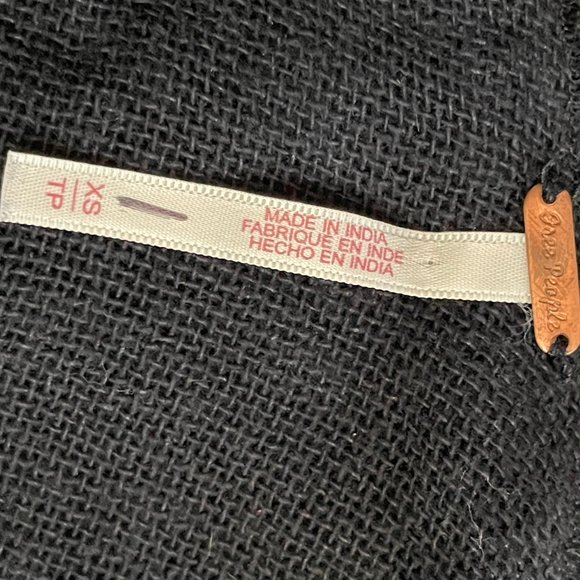 Free People Black Cotton Halter Top, XSMALL, NWOT, NEW - Picture 5 of 6